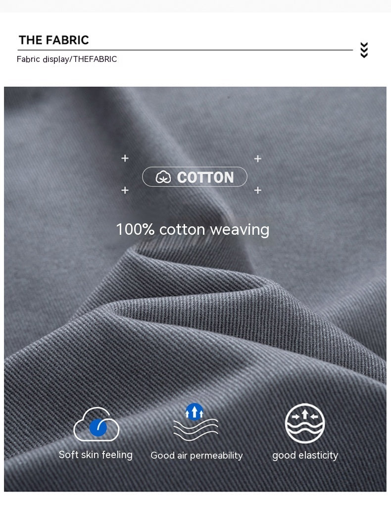 Washed Solid Color Multi-pocket Slacks Cotton Five-point Sports Men's Pants