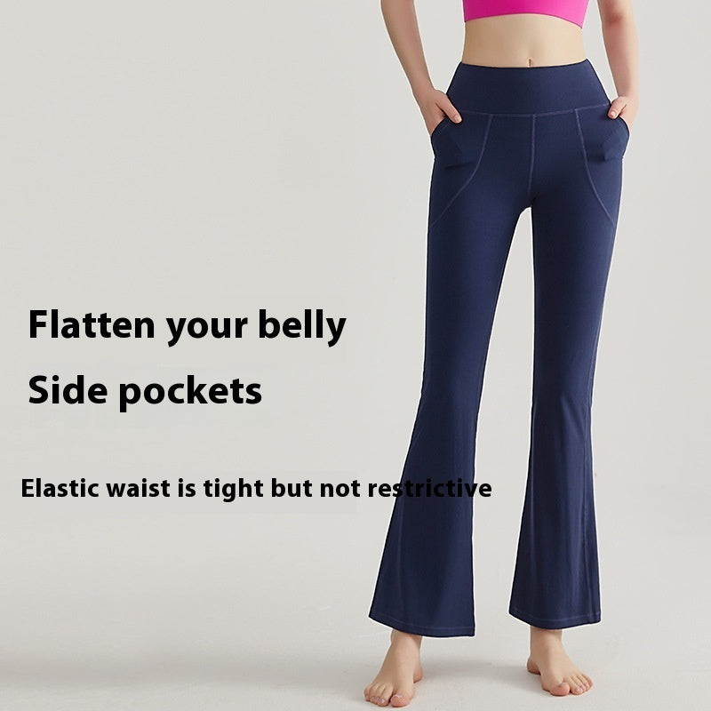 Micro La Yoga Pants With High Waist External Wear And Hip Lift