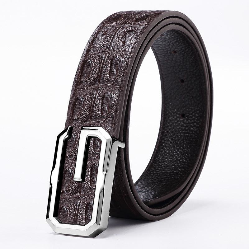Men'S First Layer Cowhide Formal Belt