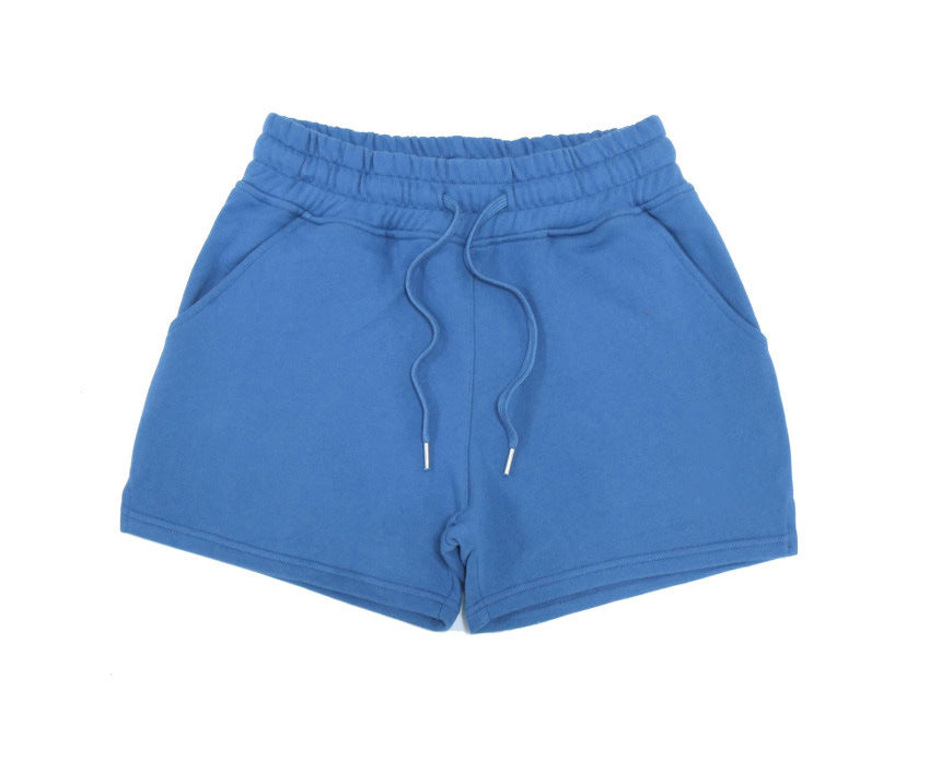 Fitness Sports Men's Terry Cotton Trendy Solid Color Plus Size Casual Slit Short Shorts