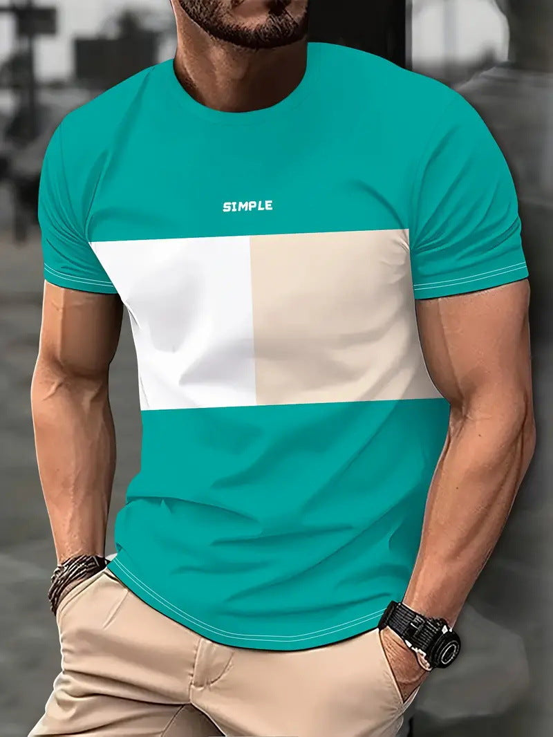 Men's Clothing Sports Digital 3DT T-shirt Short Sleeve