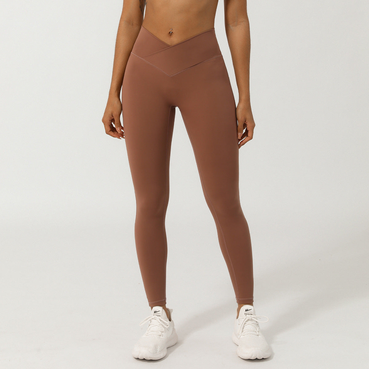 Nude Feel Cross V-shaped Quick-drying Sports Trousers