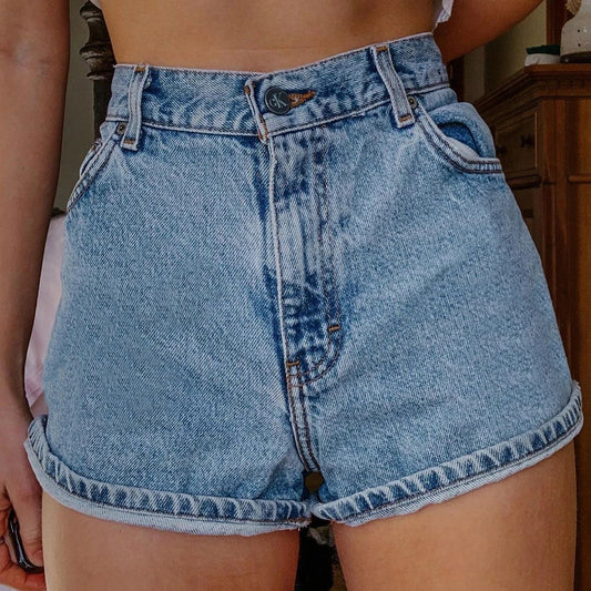 Printed Summer Artistic Vintage Women's Clothing Denim Shorts